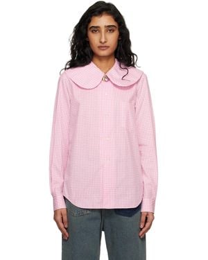 Comme des Garçons Cotton Poplin Gingham Check Shirt - Pink