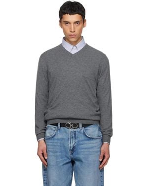 Ferragamo V-Neck Jumper - Black