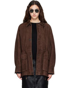 Arma Blouson Militaire Maeve Brun En Suède - Marron
