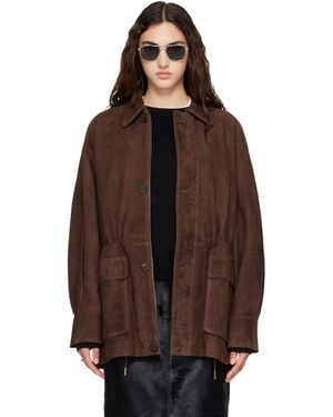 Arma Maeve Suede Field Jacket - Brown