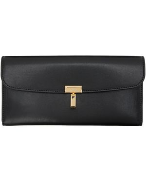 TOTEME T-Lock Leather Wallet - Black