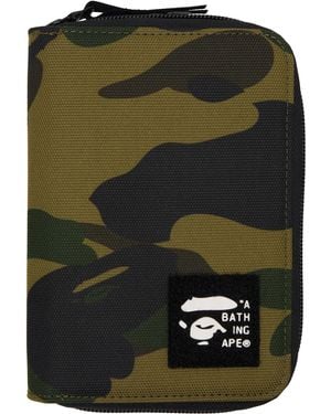 A Bathing Ape Cordura Passport Holder - Green