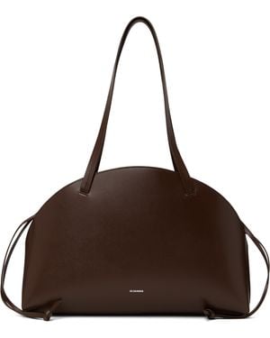 Jil Sander ブラウン ミディアム Curve ショルダーバッグ
