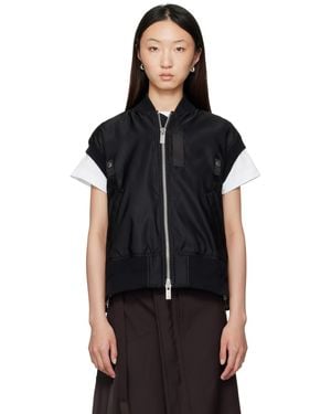【関税込み】sacai ブラック レイヤード ベスト WOMENS VESTS | sacai Official Store サカイ オフィシャル