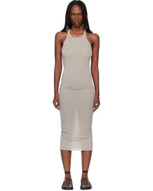 Rick Owens Off- Temple Tank Midi Dress - Black