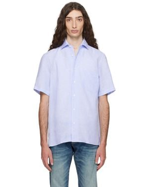 BOSS Beckham Edition Regular-fit Linen Shirt - White