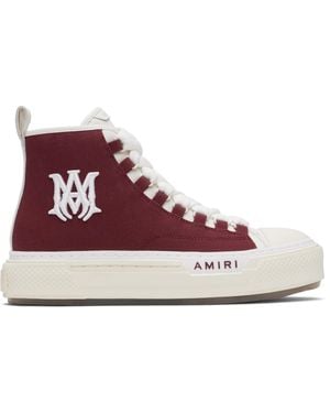 Amiri Burgundy Court Hi Trainers - Red