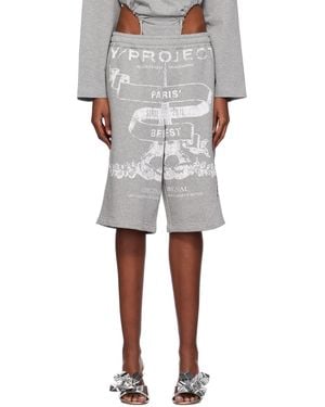 Y. Project Grey 'paris' Best' Shorts - Black