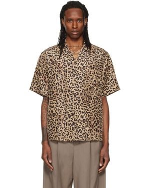 Valentino Habotai Silk Bowling Shirt - Brown