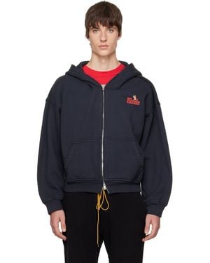 Rhude American Spirit' Zip-Up Hoodie - Blue