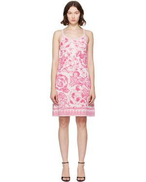 Versace Underwater Barocco A-Line Knit Minidress - Red