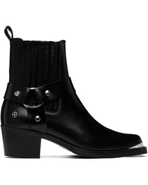 Anine Bing Mid Biker Boots - Black
