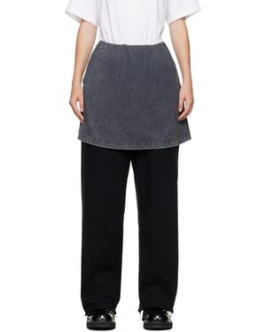we11done Layered Lounge Pants - Black