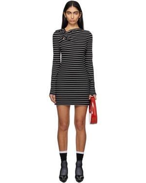 MSGM Striped Minidress - Black