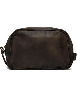 RRL Leather Travel Pouch - Black