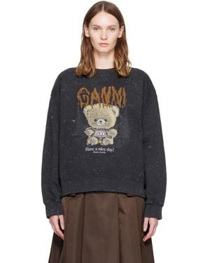 Ganni Forest Teddy Sweatshirt - Black