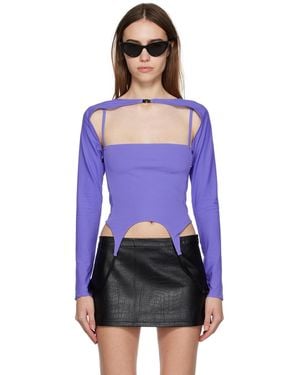 Miaou Purple Phoenix Long Sleeve T-shirt