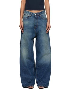 Vetements Washed Baggy Jeans - Blue