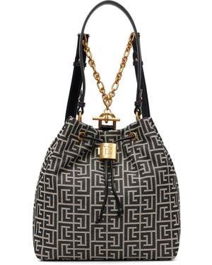 Balmain Pulse Monogram Jacquard Backpack - Black