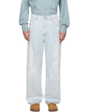 MM6 by Maison Margiela Paint Splatter Jeans - Blue