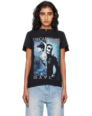 Vetements T-Shirt Ajusté Noir À Panneaux