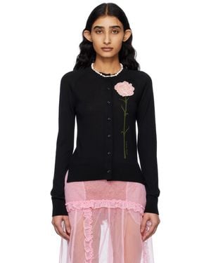 Simone Rocha Carnation Cardigan - Black