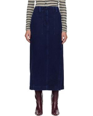 Weekend by Maxmara Valika Denim Maxi Skirt - Blue