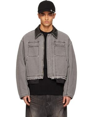 we11done Cut-Out Work Jacket - Grey
