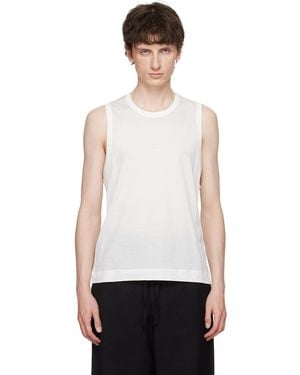 Ami Paris Off- 'Ami De Coeur' Classic Fit Tank Top - White