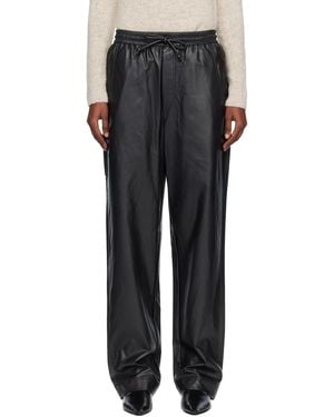 Isabel Marant Nereane Faux-Leather Trousers - Black