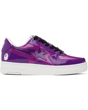 A Bathing Ape Sta Icon Trainers - Purple