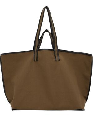 Kassl Tan Canvas Tote - Brown