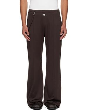 Courreges Flare Interlock Tracksuit Pants - Brown