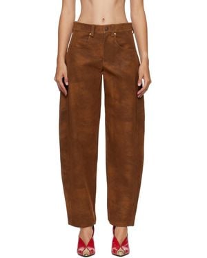 Isabel Marant Belky Faux-Suede Pants - Brown