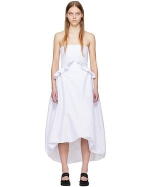 Kika Vargas Robe Midi Jane Blanche Exclusive À Ssense