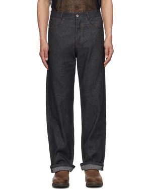 AVIVA JIFEI XUE Jean Bleu En Denim À Cinq Poches - Noir