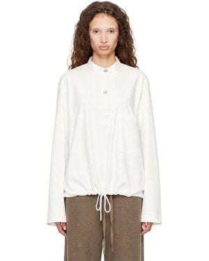 Studio Nicholson Chemise De Style Polo Baye Blanc Cassé