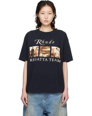 Rhude Usvi Regatta Tour T-Shirt - Black