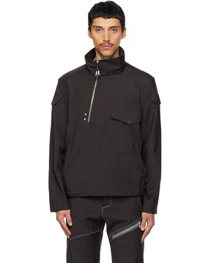 Kiko Kostadinov Blouson De Style Pull Farkas Brun - Noir