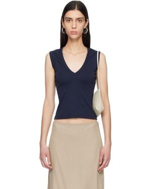 Flore Flore ネイビー Dewi タンクトップ - ブルー