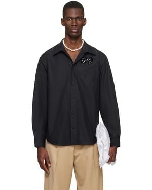 Simone Rocha Embellished Classic Shirt - Black