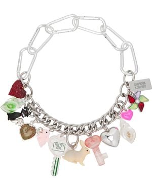 Chopova Lowena Shell & Back Carabiner Necklace - Pink