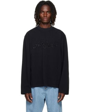 Acne Studios Embroidered Logo T-Shirt - Black