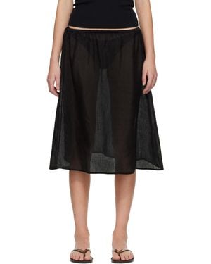 Matteau Sheer Midi Skirt - Black