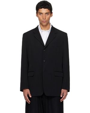 Yohji Yamamoto Suit Gabardine Cdh 3Buttons Blazer - Black