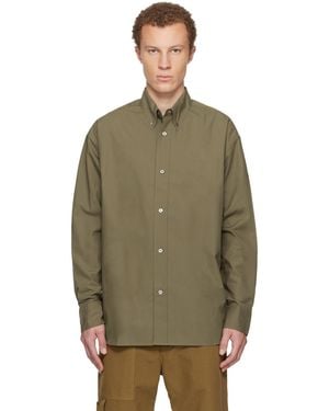 Studio Nicholson Khaki Jude Cotton Shirt - Green