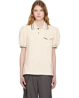 OPEN YY Off- Puffy Piqué Polo - Natural