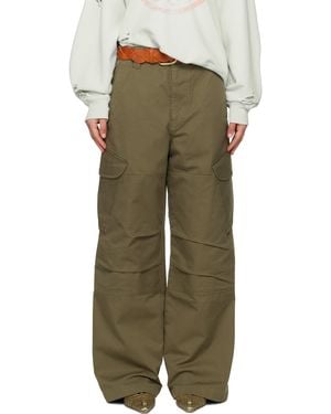 Acne Studios Dry Cotton Twill Cargo Trousers - Green
