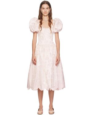 Sandy Liang Cil Midi Dress - Pink