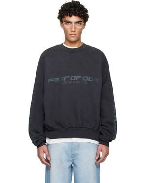 Fear Of God Holiday 'Los Angeles' Heavy Fleece Cropped Sweatshirt - Black